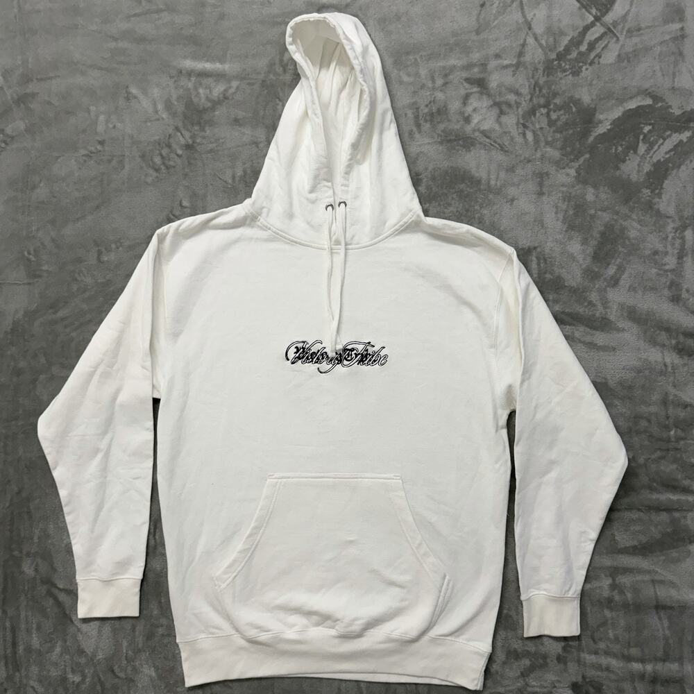 Victory Tribe Independent Trading Co Hoodie Mens XL White Script Graphic